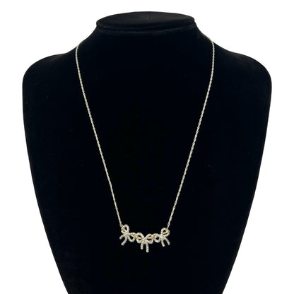 Tiffany & Co Vintage Triple Ribbon Necklace Silver — view 2