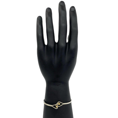 Tiffany & Co Vintage Hook Eye Heart Bangle Silver Bracelet — view 2