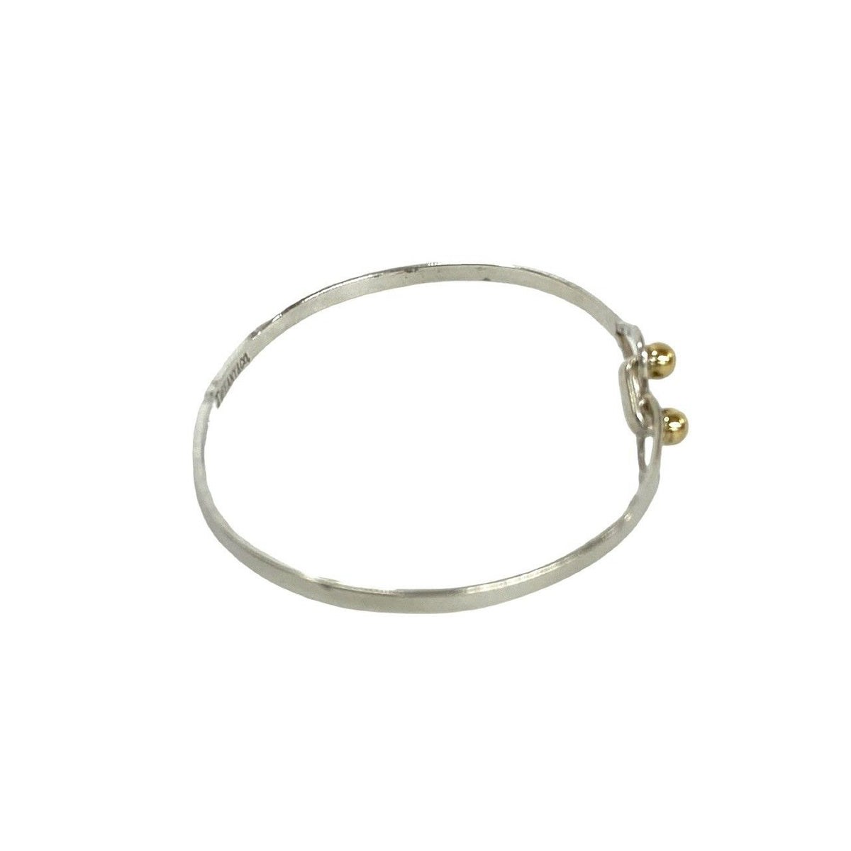 Tiffany & Co Vintage Hook Eye Heart Bangle Silver Bracelet — view 6