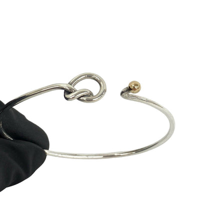 Tiffany & Co Vintage Love Knot Bangle Silver Gold Bracelet — view 4