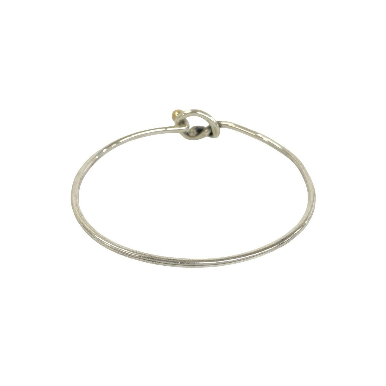 Tiffany & Co Vintage Love Knot Bangle Silver Gold Bracelet — view 7