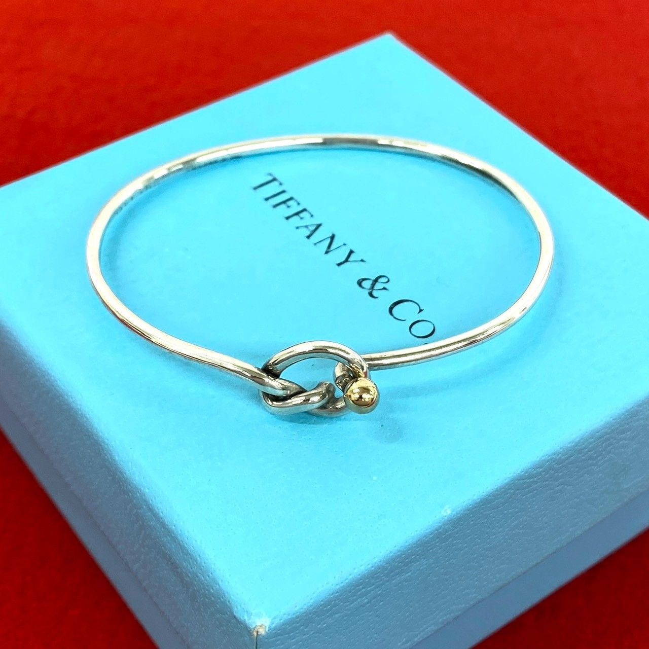 Tiffany & Co Vintage Love Knot Bangle Silver Gold Bracelet