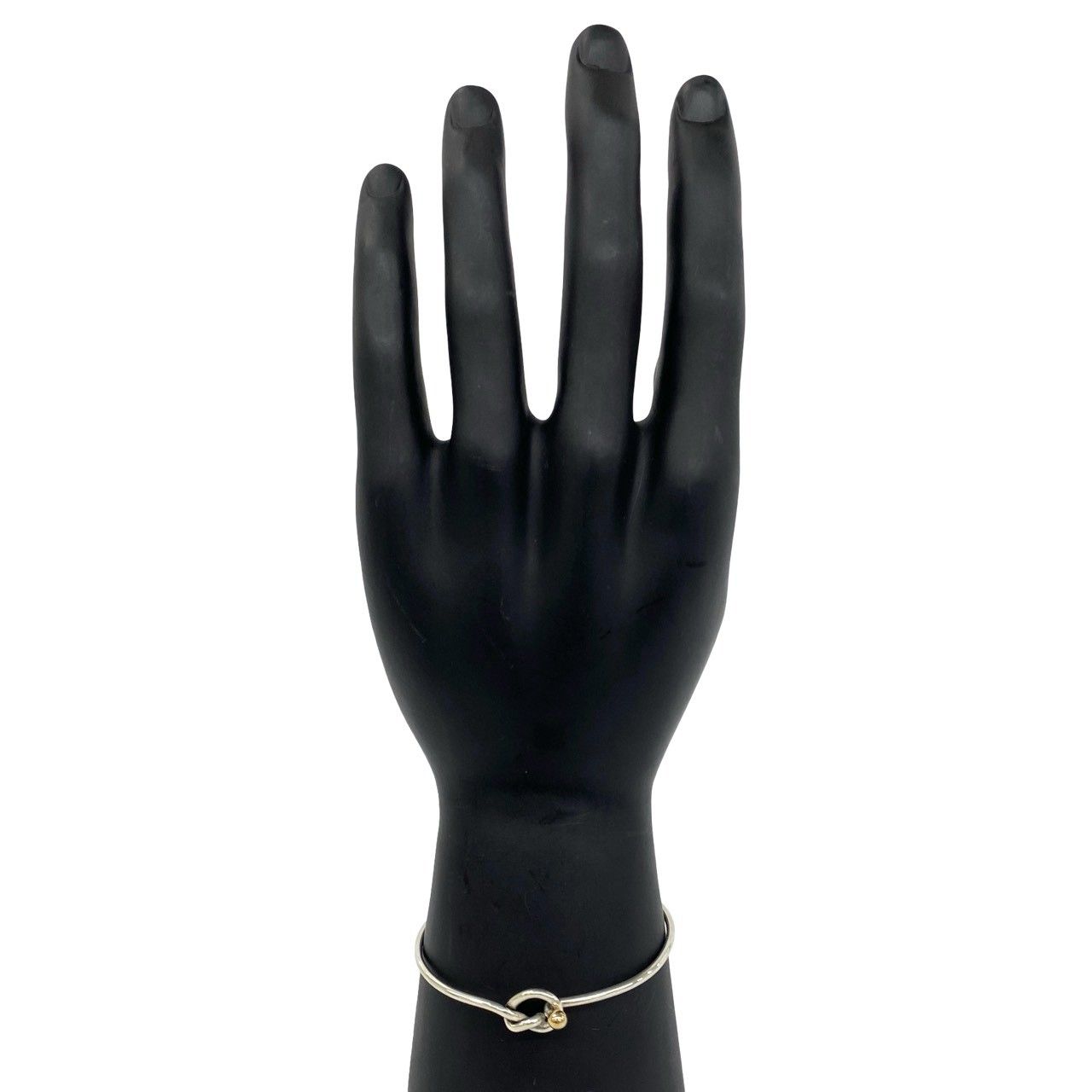 Tiffany & Co Vintage Love Knot Bangle Silver Gold Bracelet — view 2