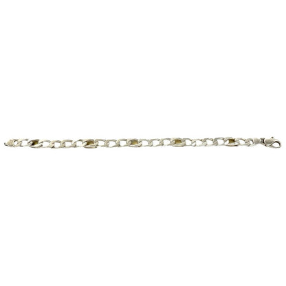 Tiffany & Co Vintage Figaro Chain Bracelet Silver — view 6