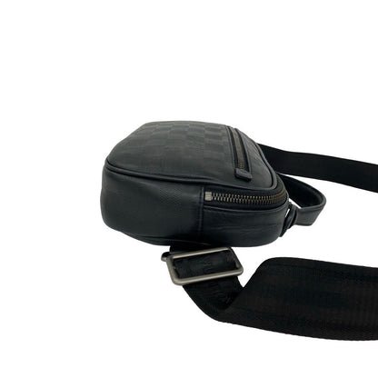 Louis Vuitton Ambler Damier Infini Leather 2-Way Shoulder Belt Bag Black — view 6