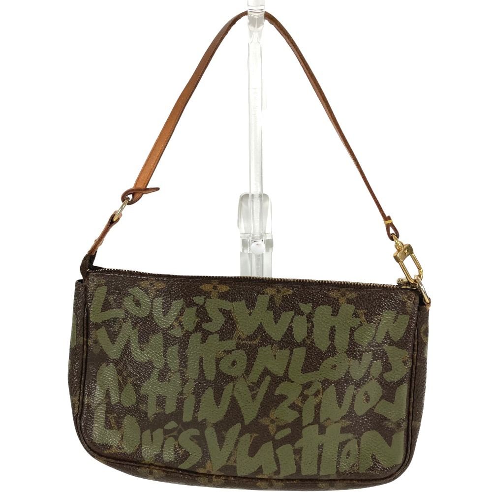 Louis Vuitton Shoulder Bag Pochette Soir Monogram Canvas Khaki — view 2