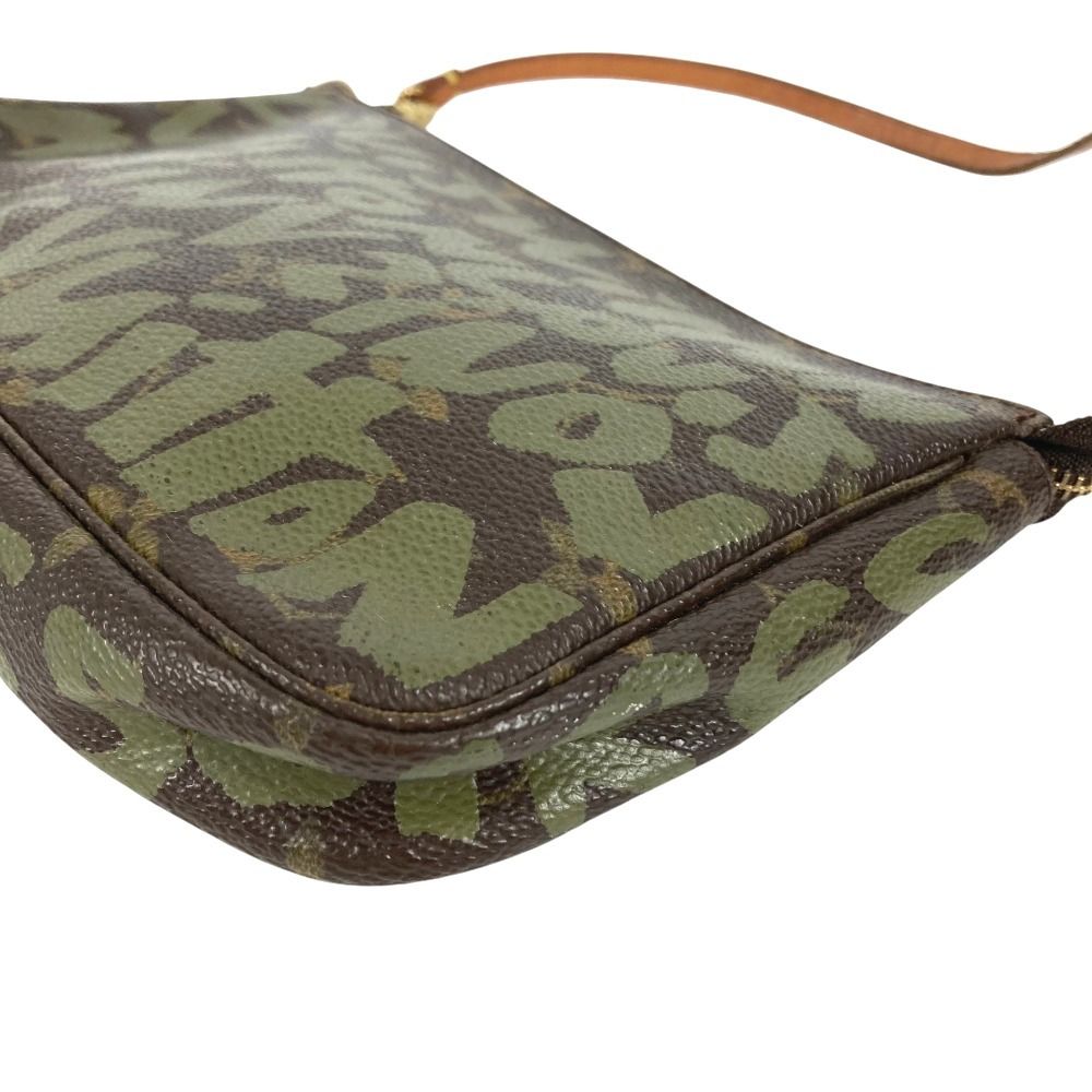 Louis Vuitton Shoulder Bag Pochette Soir Monogram Canvas Khaki — view 6