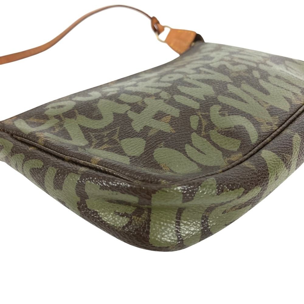 Louis Vuitton Shoulder Bag Pochette Soir Monogram Canvas Khaki — view 4