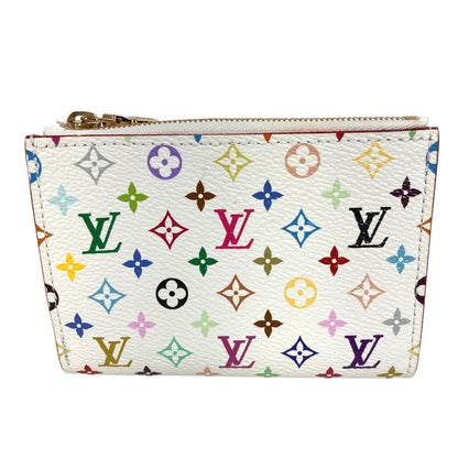 Louis Vuitton Bifold Wallet Portefeuille Lisa Monogram Multicolor Canvas Blanc