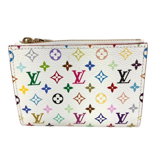 Louis Vuitton Bifold Wallet Portefeuille Lisa Monogram Multicolor Canvas Blanc