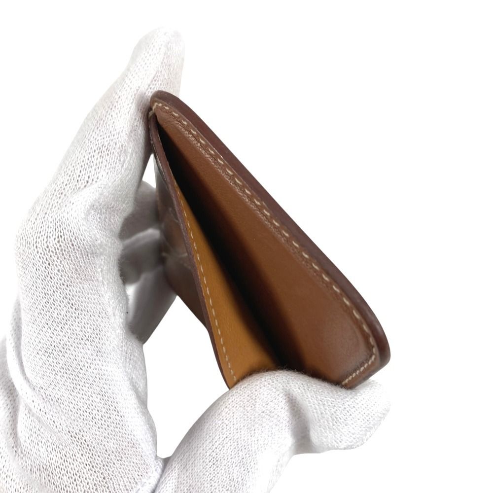 Hermes Card Case Magsafe Eman Cheval Leather Brown — view 6