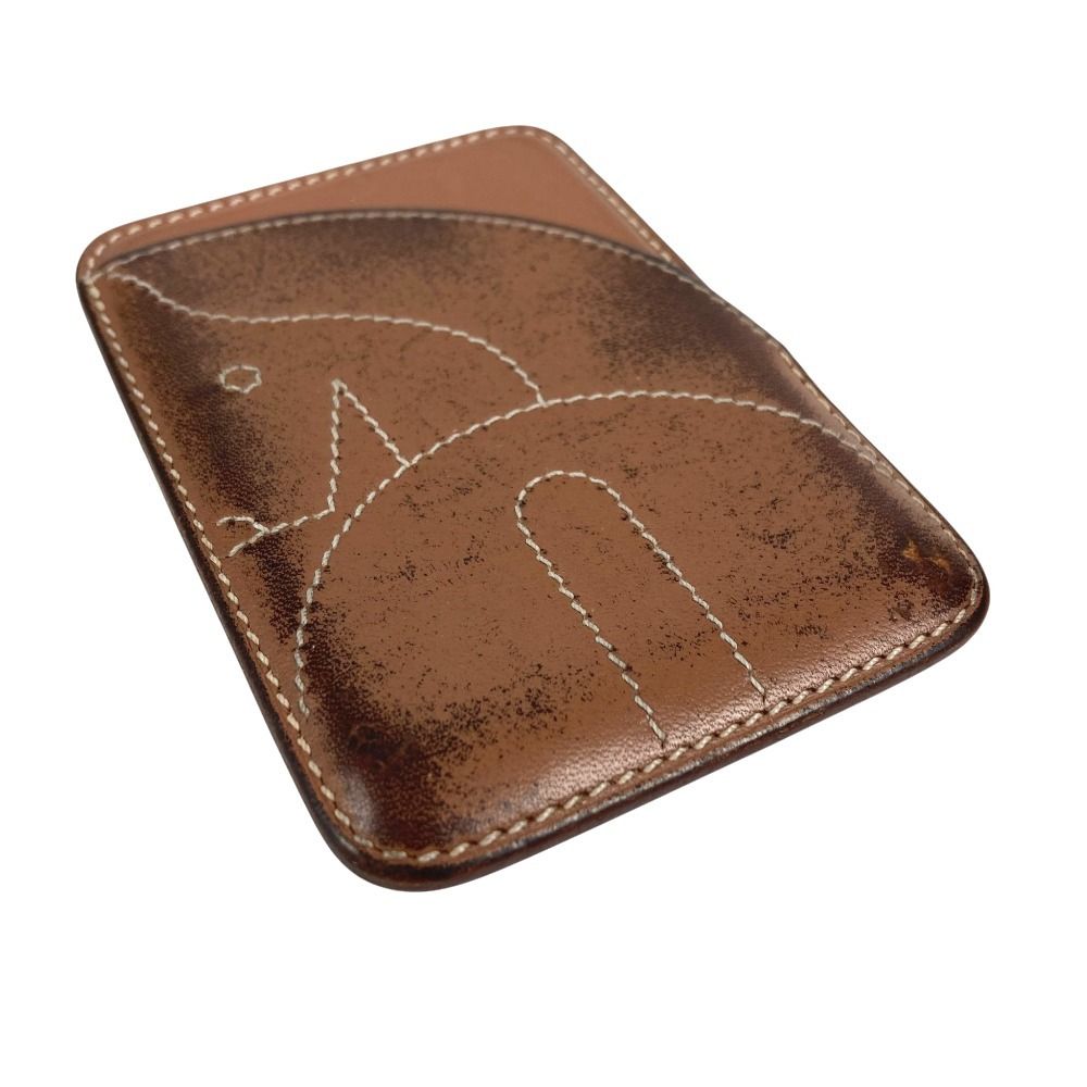 Hermes Card Case Magsafe Eman Cheval Leather Brown — view 4