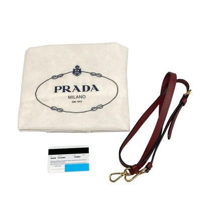 Prada Tote Bag Bordeaux Leather — view 8