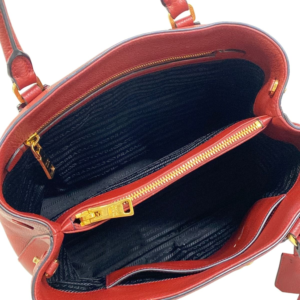 Prada Tote Bag Bordeaux Leather — view 7