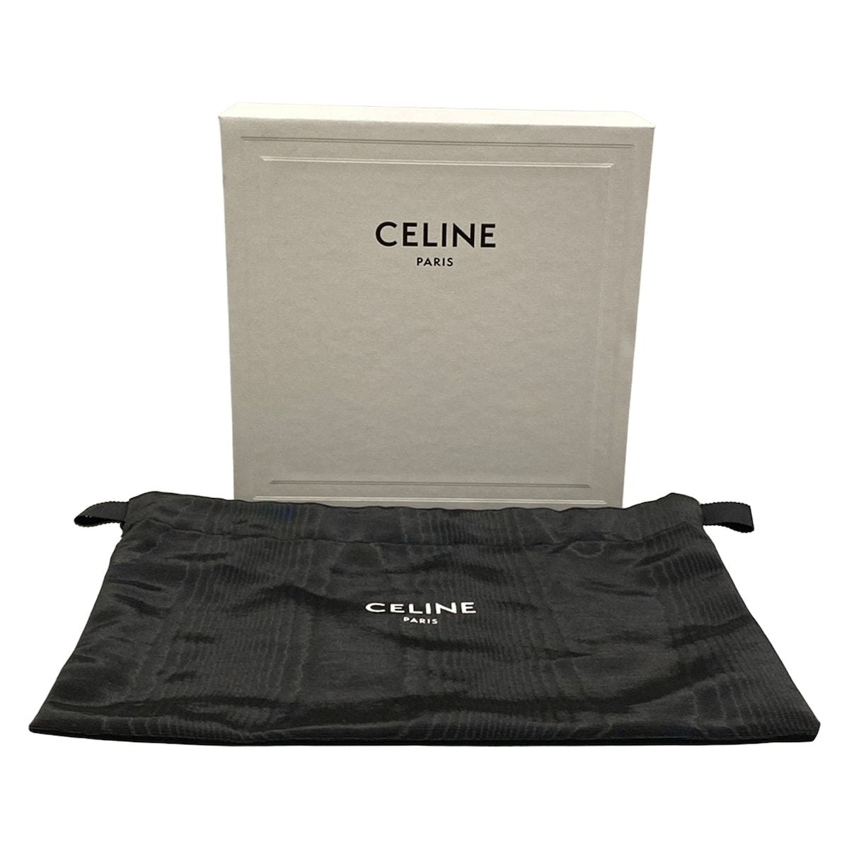 Celine Shoulder Bag Chain Clutch Tan Lambskin — view 8