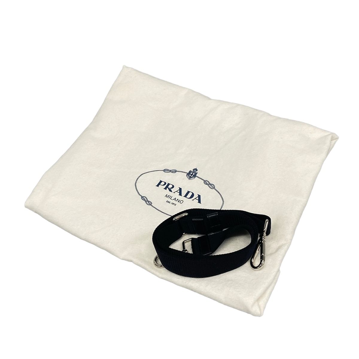 Prada Tote Bag Tessuto Bomber Black Leather — view 8