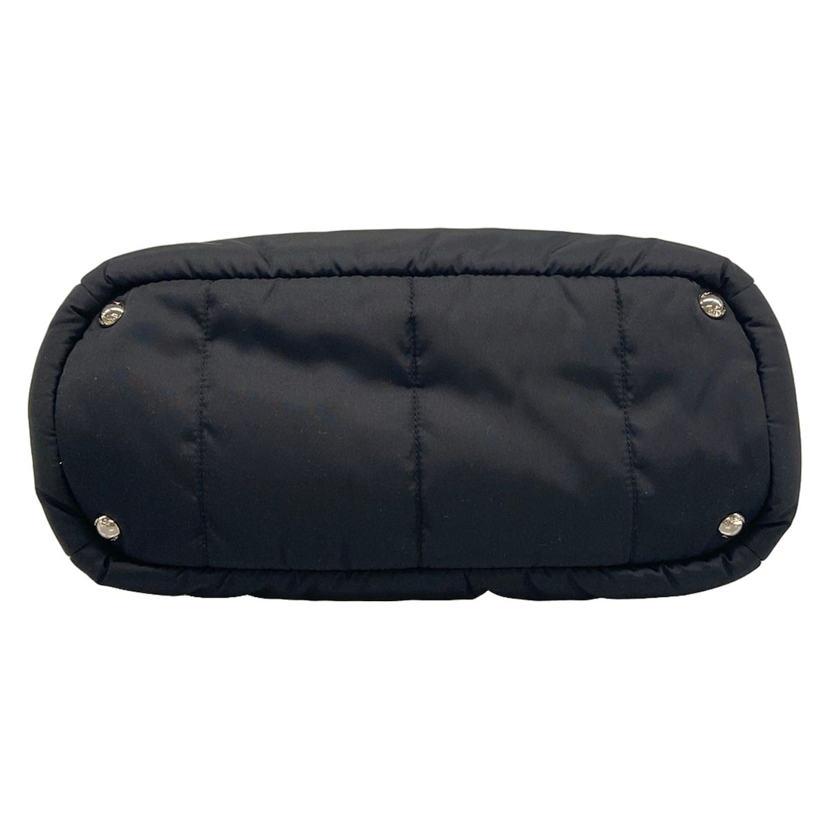 Prada Tote Bag Tessuto Bomber Black Leather — view 5