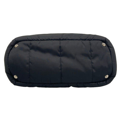 Prada Tote Bag Tessuto Bomber Black Leather — view 5