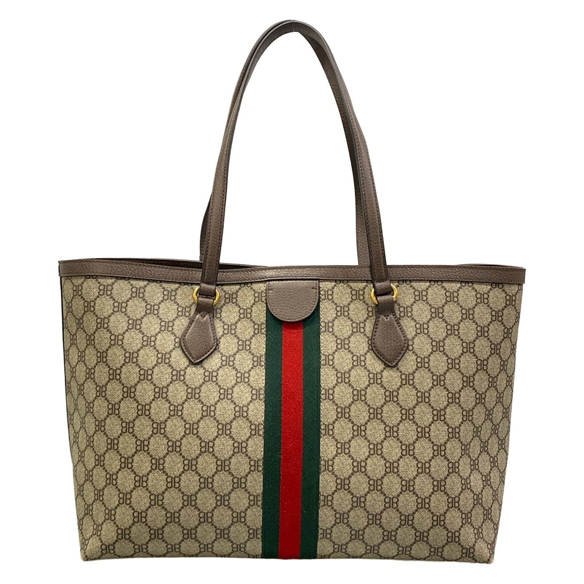 Gucci Tote Bag Hacker Medium Beige Dark Brown Multi Collaboration Leather — view 3