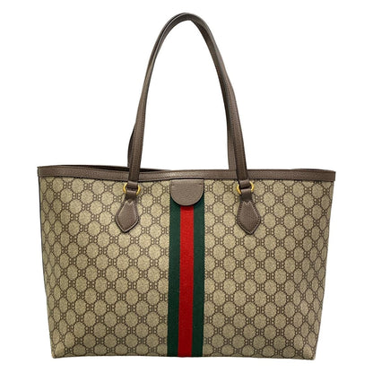 Gucci Tote Bag Hacker Medium Beige Dark Brown Multi Collaboration Leather — view 3