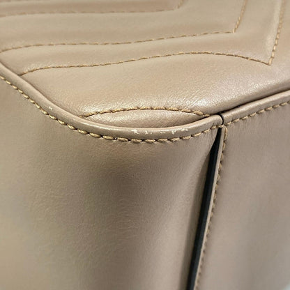 Gucci Backpack GG Marmont Pink Beige Leather — view 6
