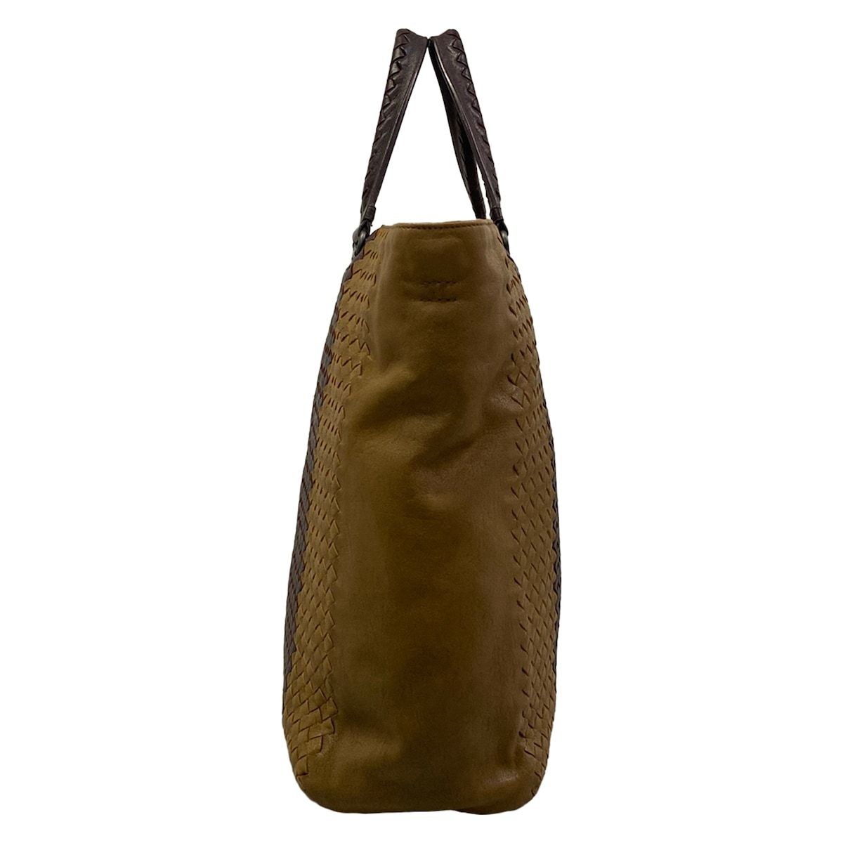 Bottega Veneta Handbag Intrecciato Light Brown Dark Leather — view 2