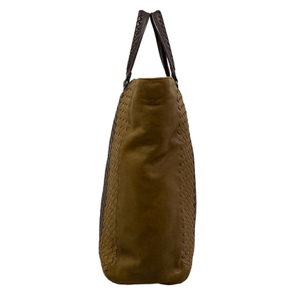 Bottega Veneta Handbag Intrecciato Light Brown Dark Leather — view 2
