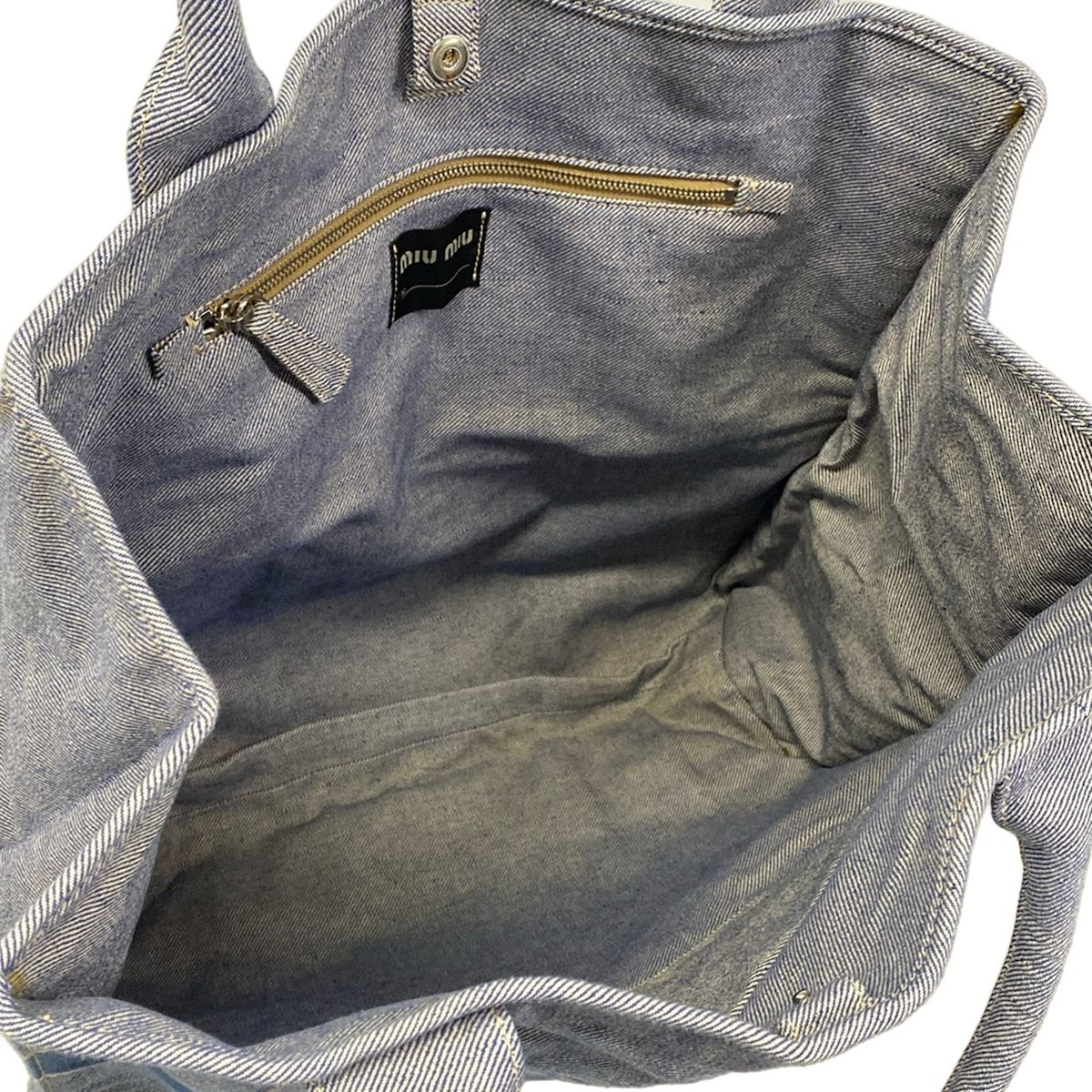 Miu Miu Tote Bag Navy — view 7