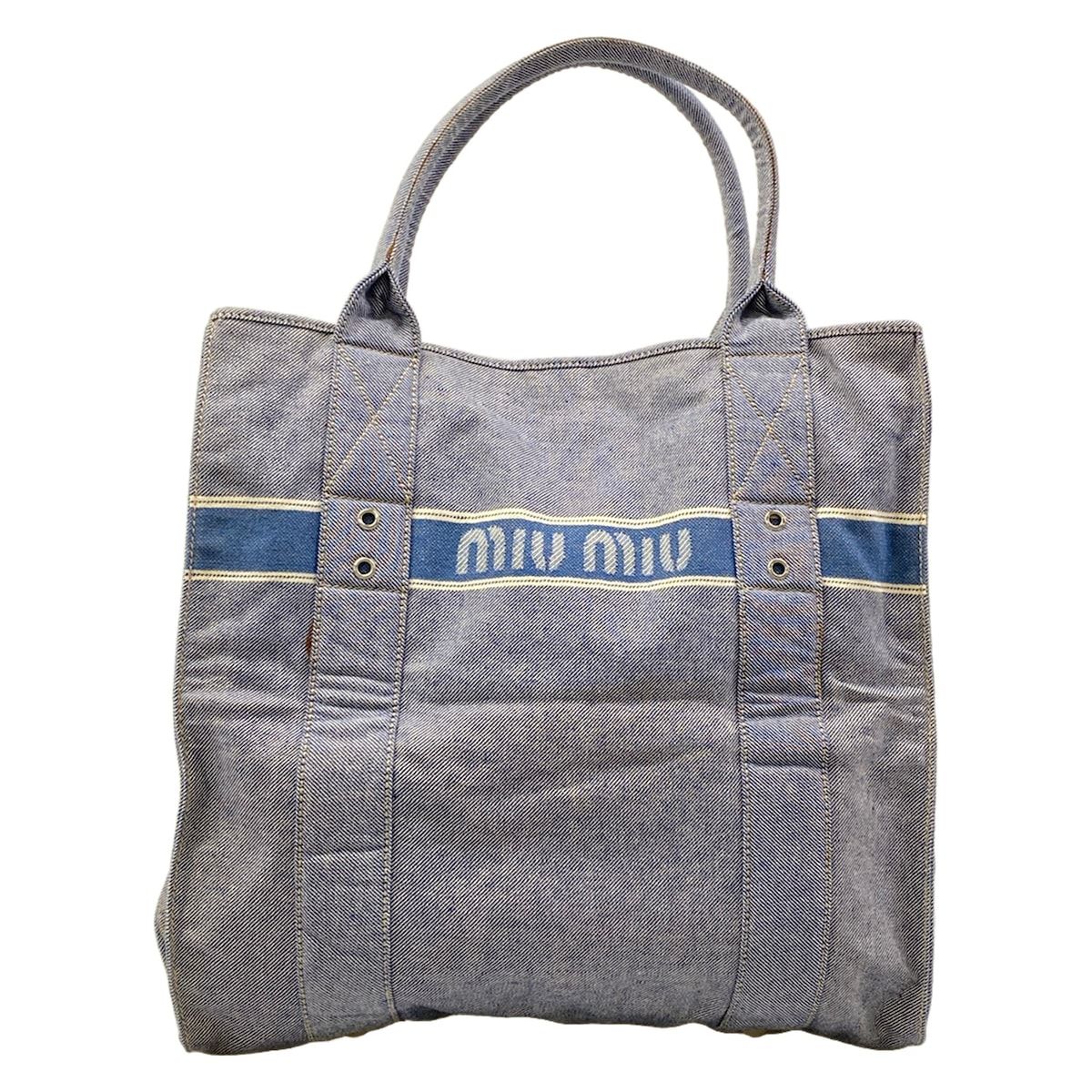 Miu Miu Tote Bag Navy — view 3