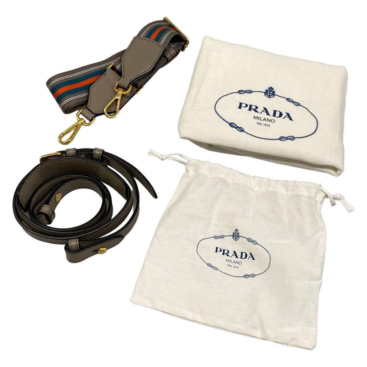 Prada Handbag Gray Leather — view 8
