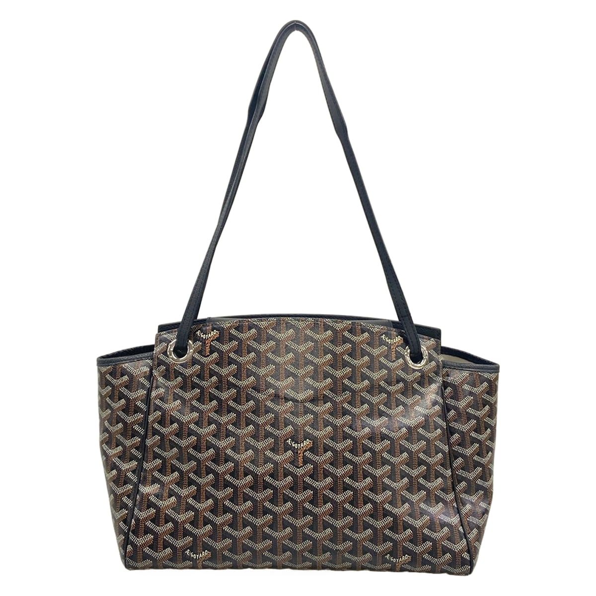 Goyard Tote Bag Luet PM Dark Brown Black Leather