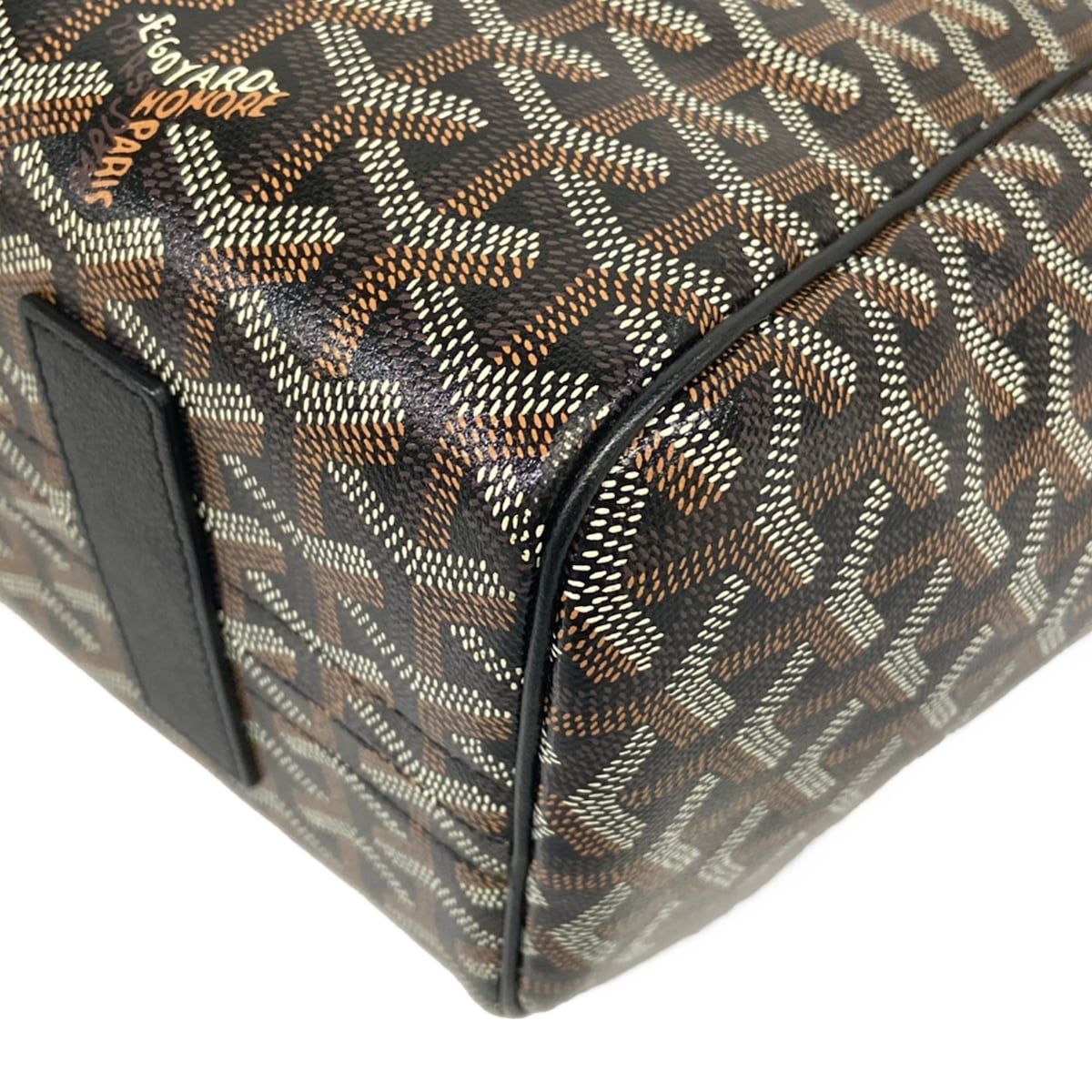 Goyard Tote Bag Luet PM Dark Brown Black Leather — view 6