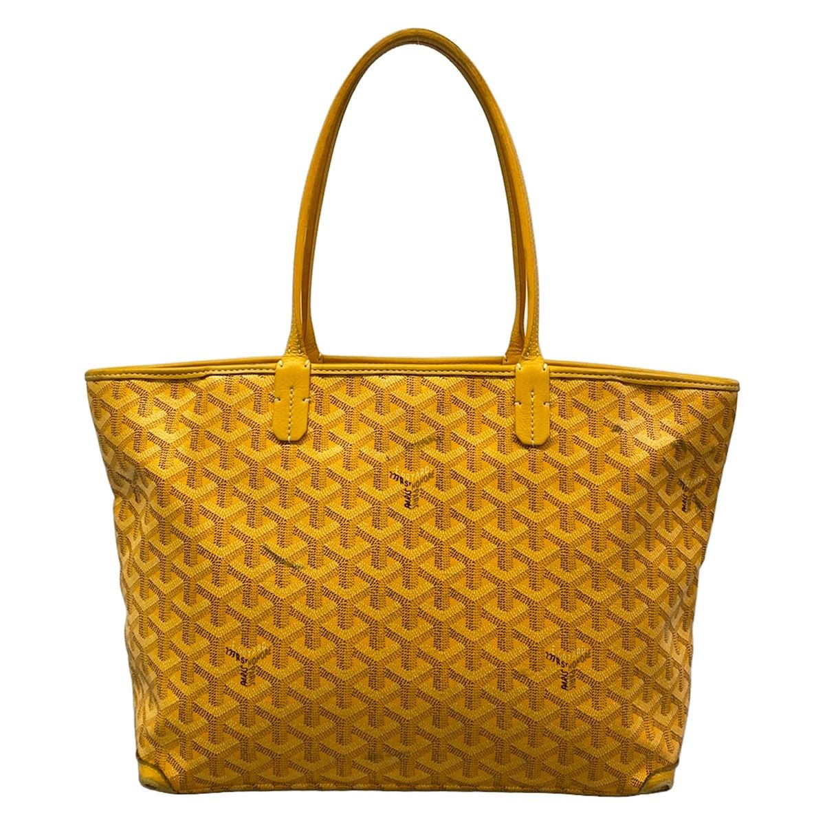 Goyard Shoulder Bag Artois PM Yellow with Initials Leather — view 3