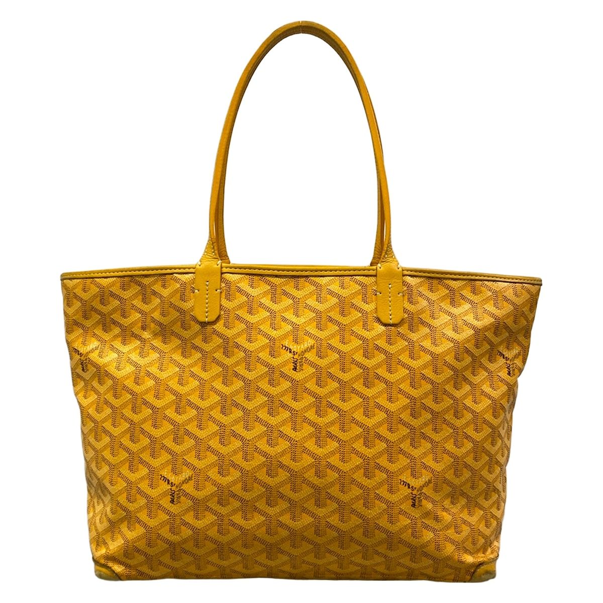 Goyard Shoulder Bag Artois PM Yellow with Initials Leather