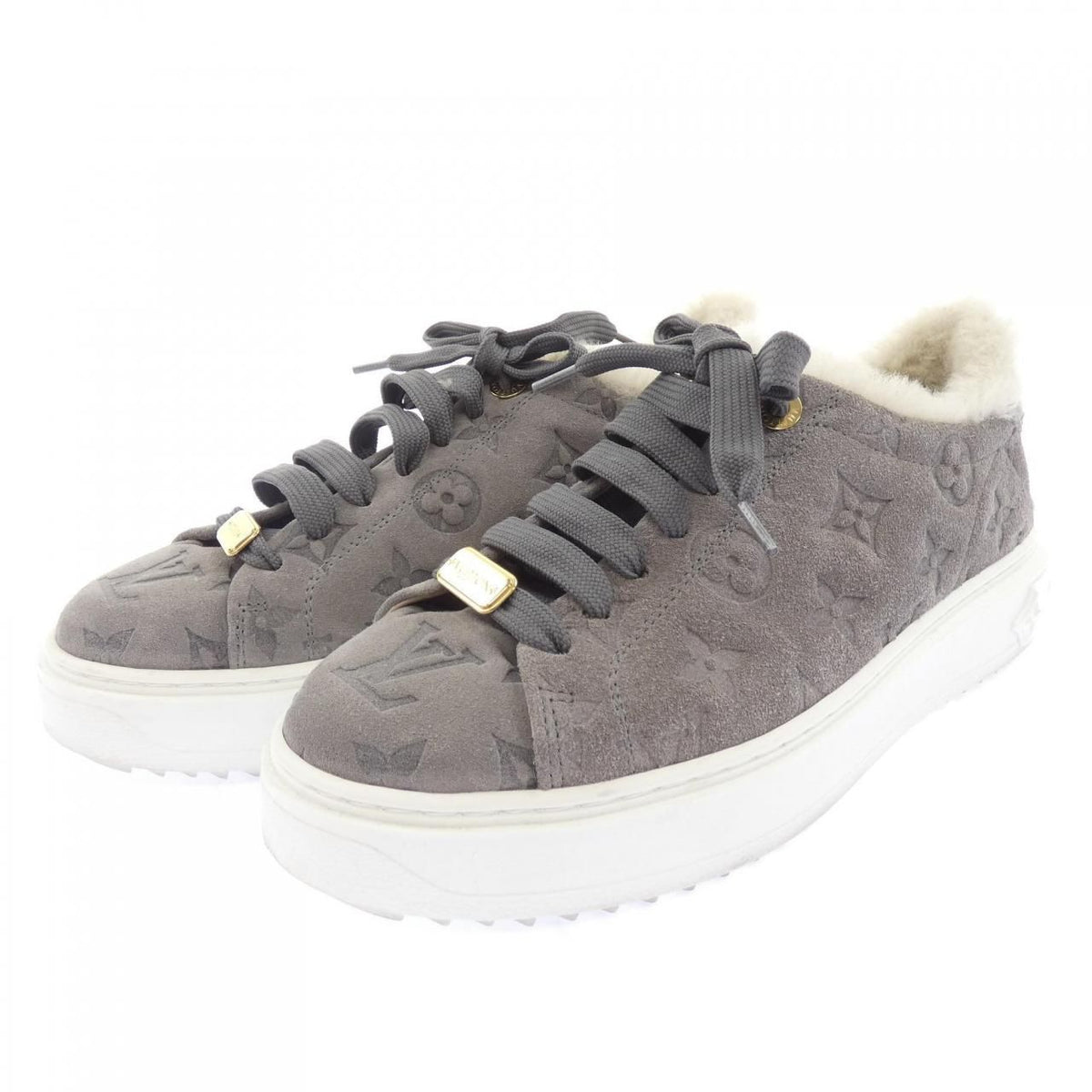 Louis Vuitton Monogram Flower Motif Time Out Line Sneakers — view 3