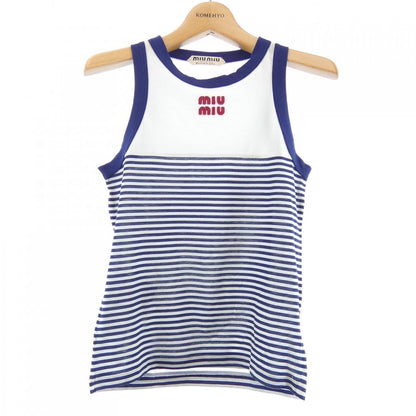 Miu Miu Upcycled Miu Miu Logo Tank Top