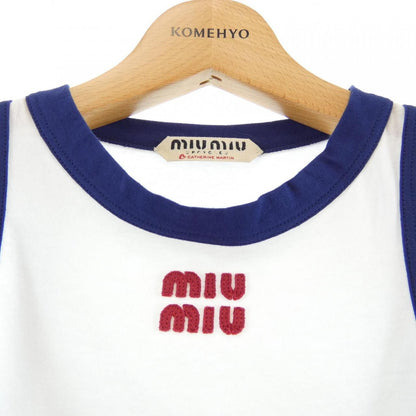 Miu Miu Upcycled Miu Miu Logo Tank Top — view 5