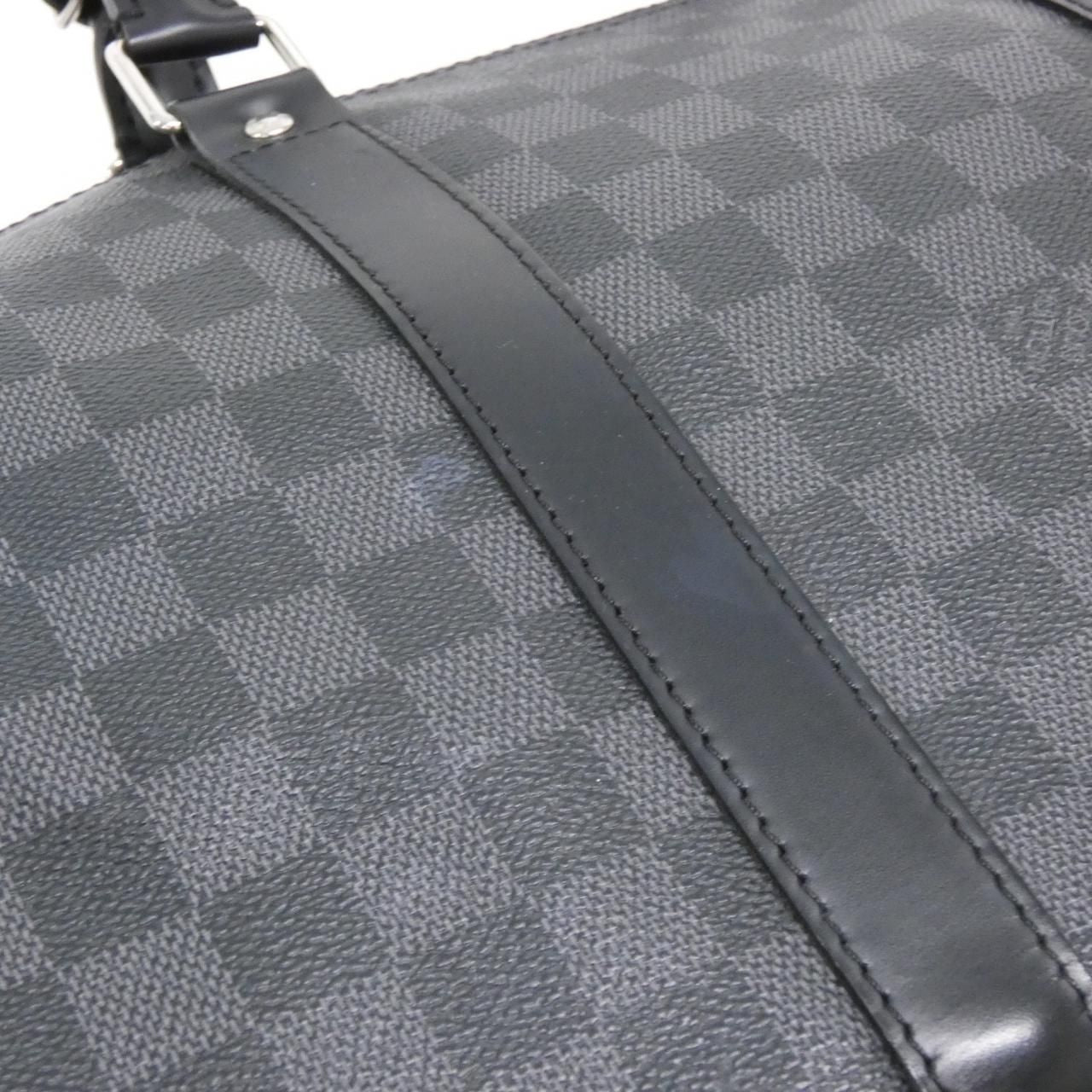 Louis Vuitton Damier Graphite Keepall Bandouliere 55 Boston Bag — view 5