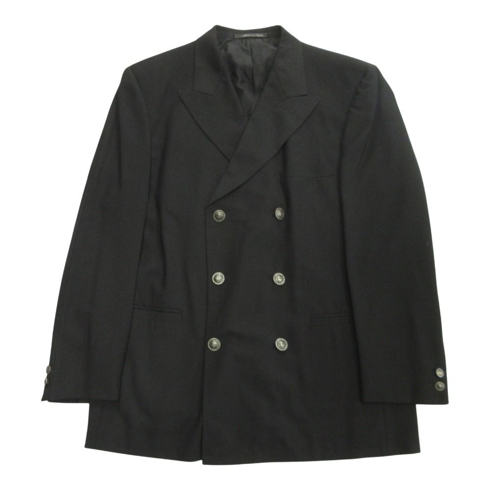 Versace Gianni Medusa Button Suit Double Jacket Pants Vintage 48 Black 50 — view 2
