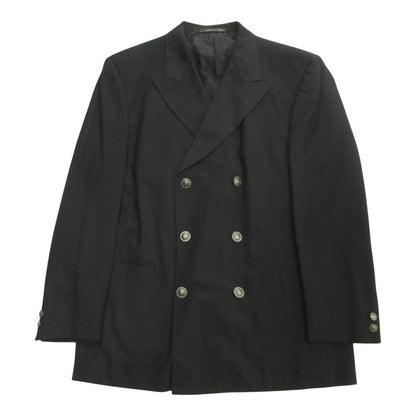 Versace Gianni Medusa Button Suit Double Jacket Pants Vintage 48 Black 50 — view 2