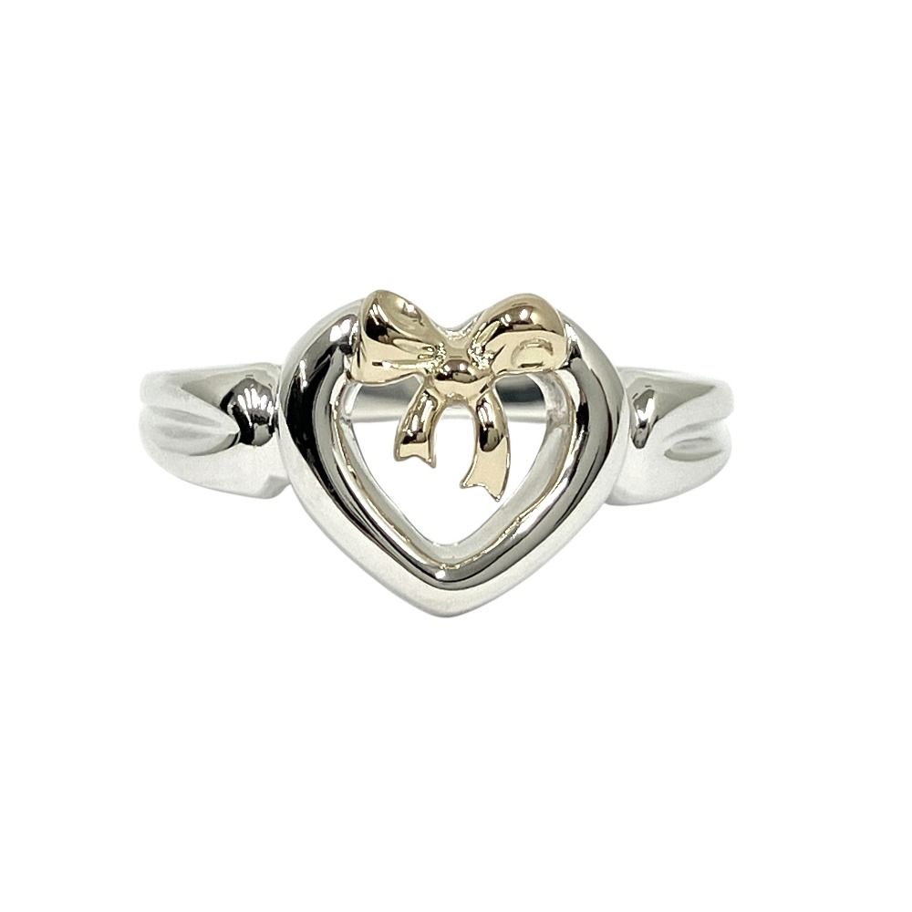 Tiffany & Co 18K Yellow Gold Heart Ribbon Ring Vintage