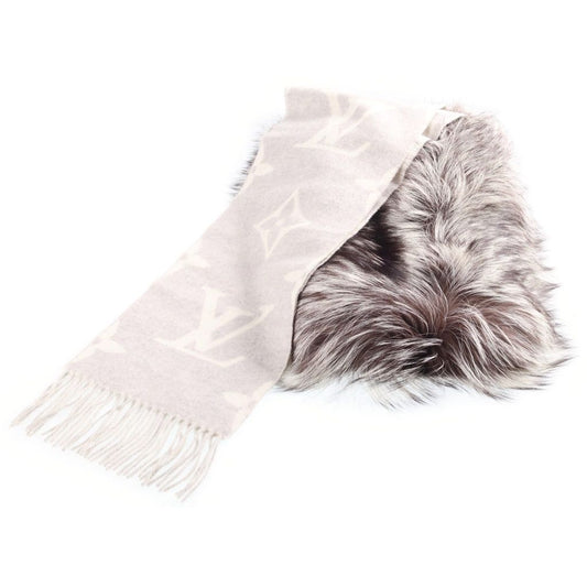 Louis Vuitton Echarpe Reykjavik Cashmere Monogram Scarf Gripe Loulou Gray