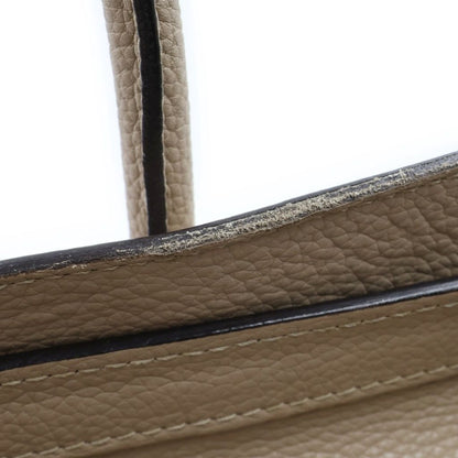 Celine Luggage Handbag Beige Brown Leather Gold — view 8
