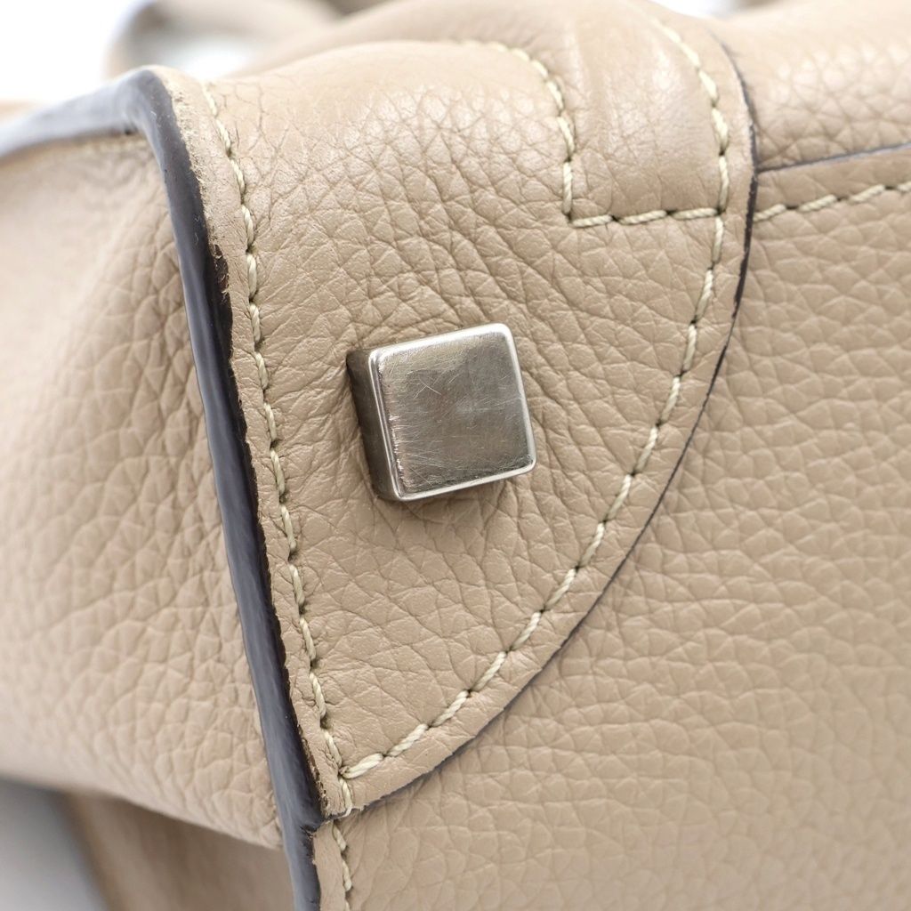 Celine Luggage Handbag Beige Brown Leather Gold — view 6