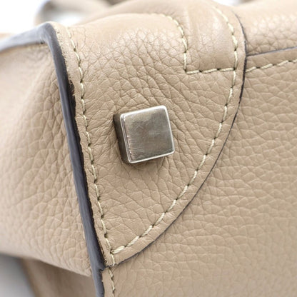 Celine Luggage Handbag Beige Brown Leather Gold — view 6
