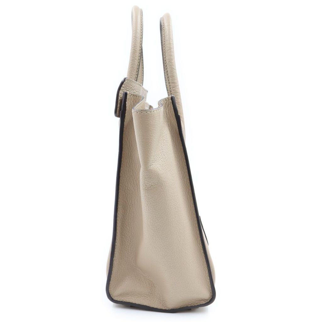 Celine Luggage Handbag Beige Brown Leather Gold — view 3