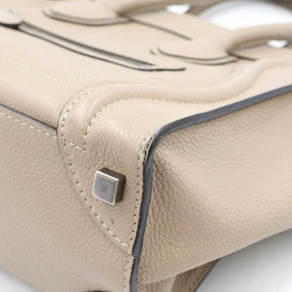 Celine Luggage Handbag Beige Brown Leather Gold — view 5