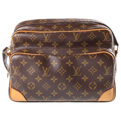 Louis Vuitton Nile Shoulder Bag Back Monogram Leather Brown