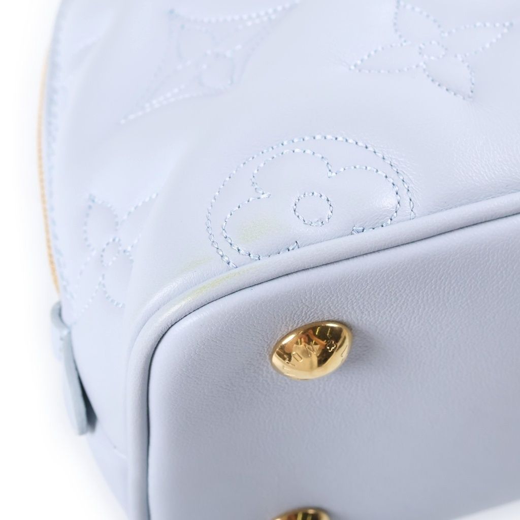 Louis Vuitton Bubble Glam Alma Soft BB 2-Way Bag Leather Blue Glacier — view 5