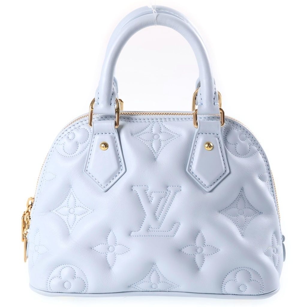 Louis Vuitton Bubble Glam Alma Soft BB 2-Way Bag Leather Blue Glacier